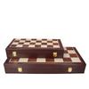 High-End International Metal Acrylic Folding Chess Set with Wooden Box