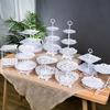 Birthday Wedding Dessert Display Stand: Cake, Pastry, Candy Tray for Buffet or Tea Table Setting.