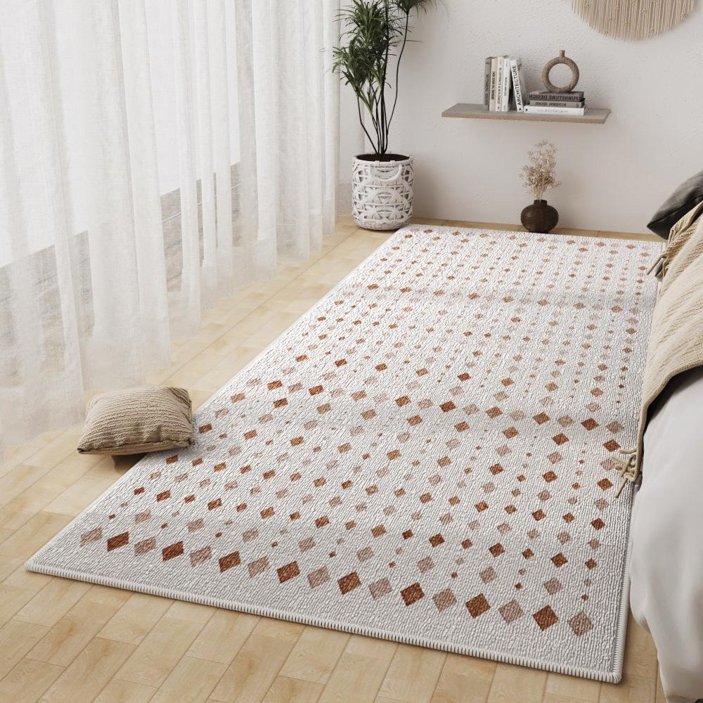 Modern Simple Velvet Non-Slip Floor Mat for Home Entrance, Bedroom, and Bay Window