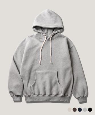 Work Basic Fleece-Lined Hoodie Gray Kjhd4731
