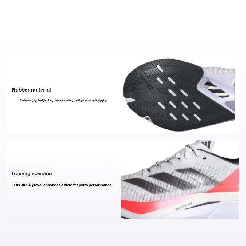 Adidas Women's White/Red Adizero Boston 12 Aurora Solar Sneakers Cloud- Aurora-Metallic If9210 Cm