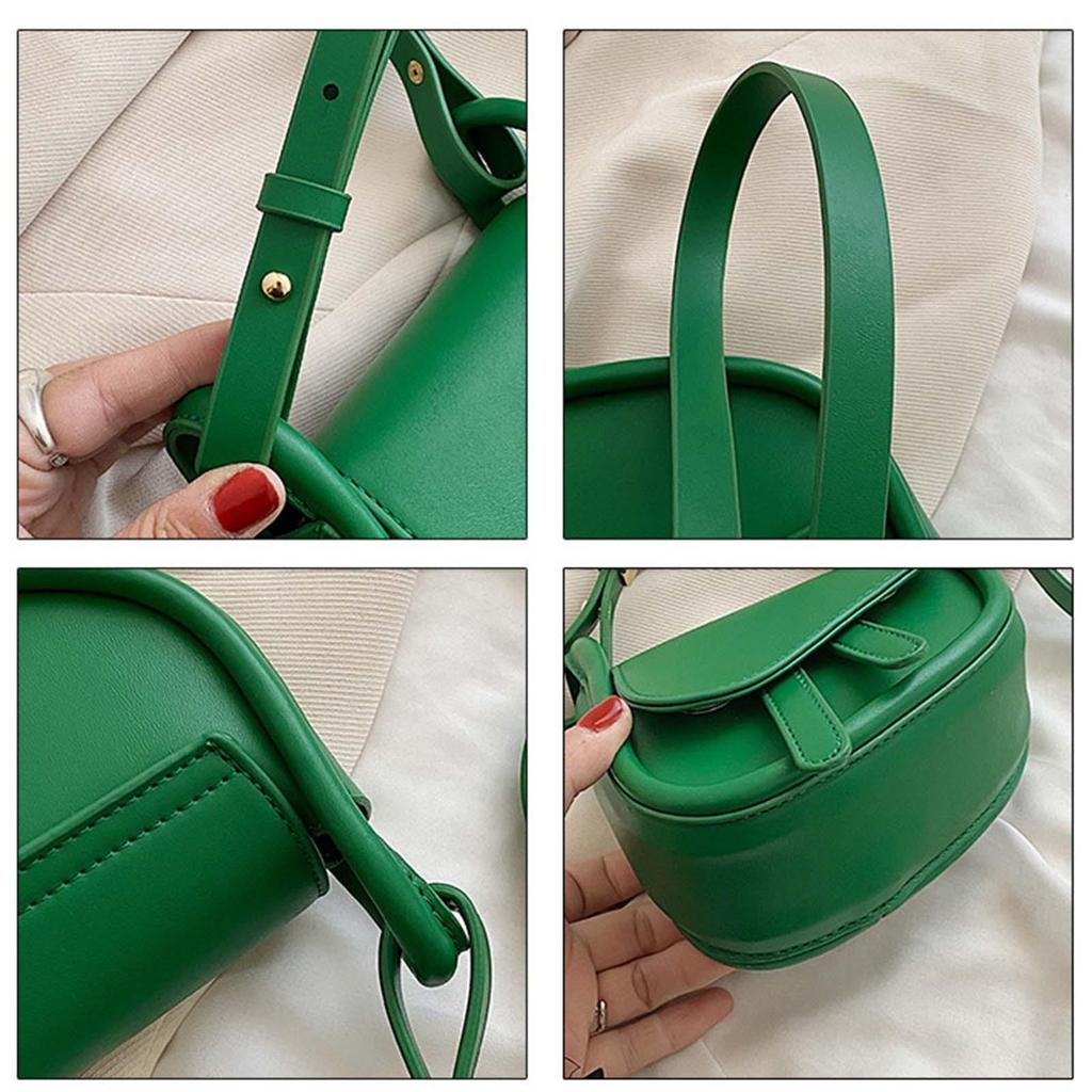 Female Woman Casual Shoulder Bag PU Leather for Shopping Dating, Commuting Green