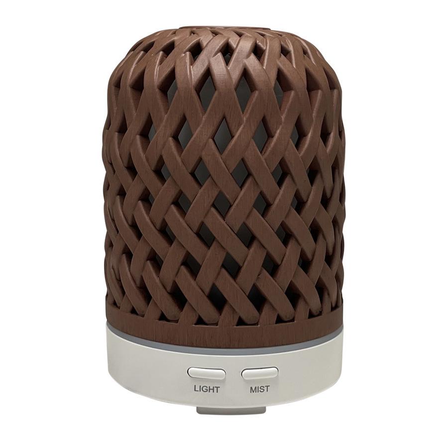 

Ароматерапевтический увлажнитель воздуха с текстурой дерева, с бесшумным ночником и функцией автоматического отключения