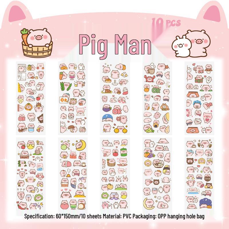 PET Cute Animal Stickers - Pet Planet Series for Journals & Children's Water Bottles