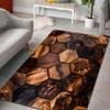 HD Wooden Block Honeycomb Splicing Carpet for Living Room Bedroom Sofa Home Decor Non-slip Floor Mat Modern Rugs Area Rug