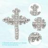 6 Stück Kristall Kreuz Aufnäher 80mm Strass Kreuz Aufnäher zum Aufnähen Kreuz Applikation Weißes Kreuz Kristall Aufnäher für Kleidung Taschen Hüte Schuhe Dekorationen