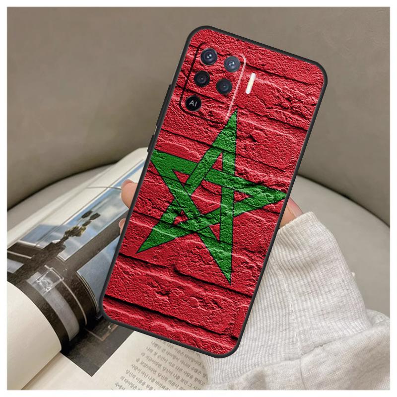 Morocco Moroccan Flag Case For Oppo A16 A76 A96 A60 A98 A58 A78 A18 A38 A80 A40 A77 A57 A17 A74 A54 A94 A15 A5 Pro