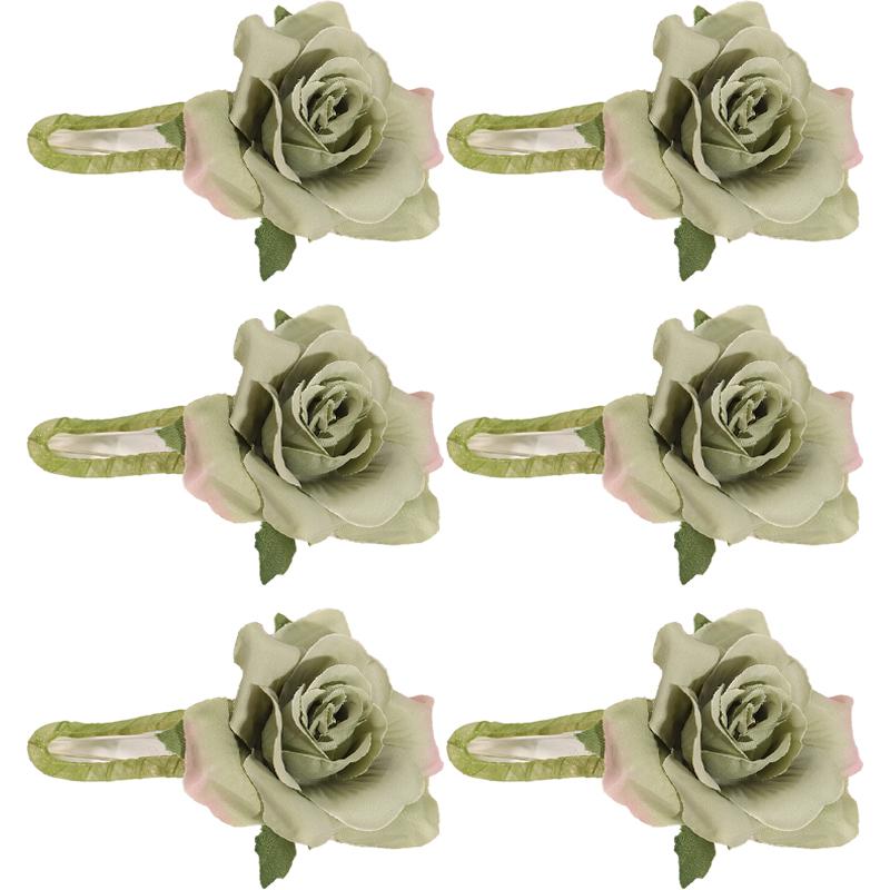 Romantic Rose Atmosphere Sweet Artificial Flower Hair Clip For Women Large Cute Duckbill Hair Accessory