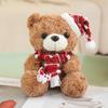 Christmas Scarf Teddy Bear Doll Bear Plush Toy Bear Hug Bear Doll Child Soothing Rag Doll