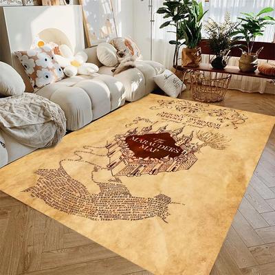 Harry Potter Hogwarts Teppich für Zuhause Wohnzimmer Schlafzimmer Sofa Fußmatte Dekor, Kinder Spielbereich Teppich Rutschfeste Bodenmatte
