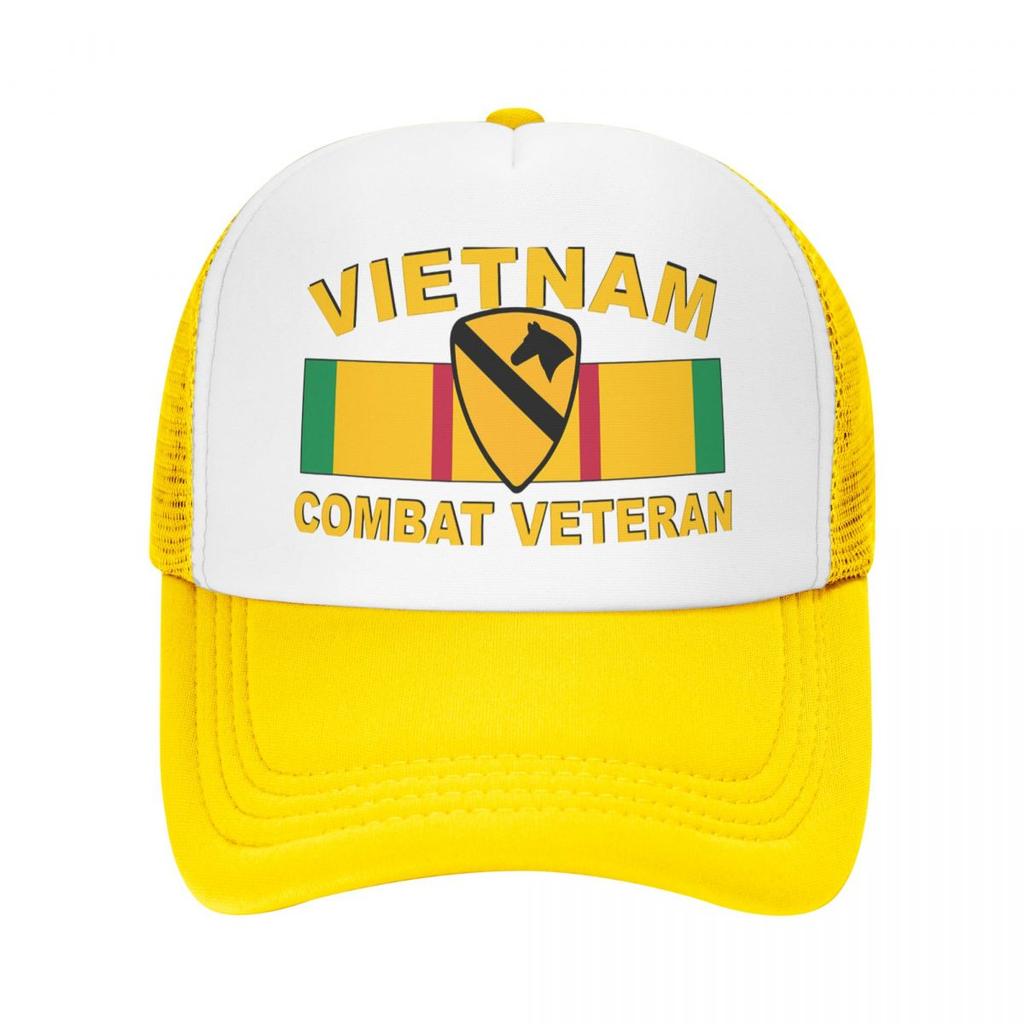 Us Army 1st Cavalry Division Vietnam Combat Veteran Outdoor Sport Cap Baseball Cap Unisex Women Adjustable Cap Fashion Summer Hat