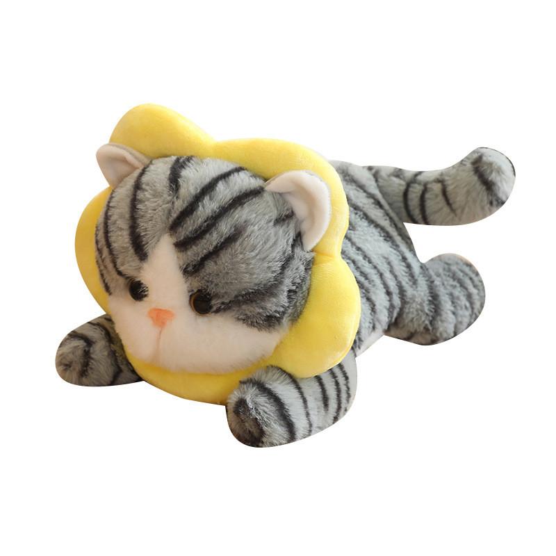 Lion Flower Bread Headwear Cat Plush Toy Cartoon Stuffed Doll Decoration Gift