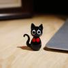 Cartoon Black Cat Mini Glass Ornaments Handmaking Kitten Cute Crafts Colored Glaze Table Decoration for Birthday Gifts 2025 New
