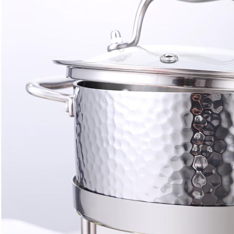 ONYLM 304 Stainless Steel Mini Hot Pot with Alcohol Stove