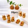 10/20/30Pcs Capybara Figurines Mini Capybara Tiny Resin Capybara Capybara Gifts Little Capybara Miniature Animal Craft Decor ,Random Color