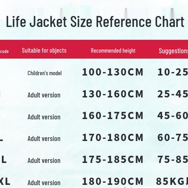 Professional High Buoyancy Portable Life Jacket for Adults & Children - Marine Fishing Vest