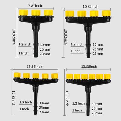 Garden Sprinkler Adjustable Multi-head Sprinkler Head Multi-Tips Lawn Sprinkler Irrigation System