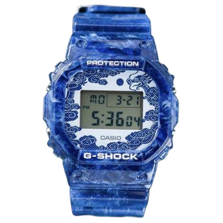 Casio Herren G-SQUAD Serie Blaue Uhr DW-5600BWP-2PFQ