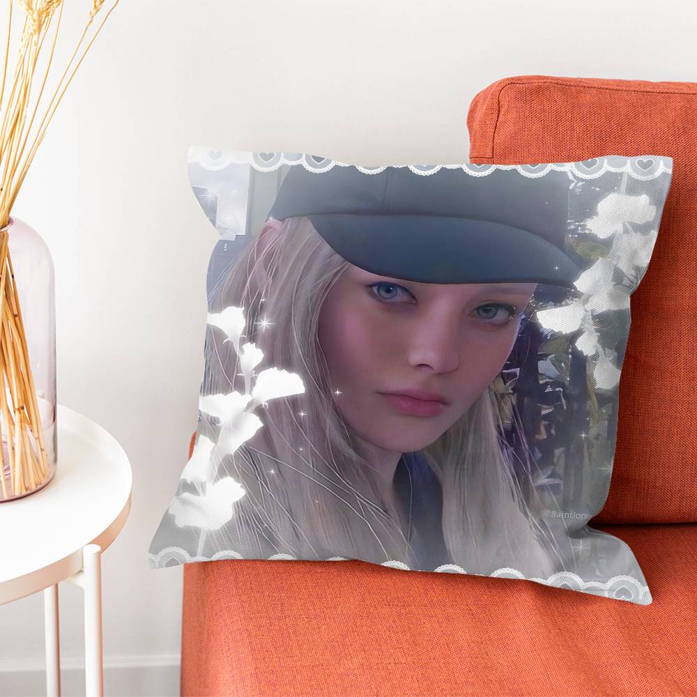 Rosemary Winters R-Resident Evil Village 8 Pillow Case Plush With Invisible Zipper Dustproof Sofa Cushion Cover For Home Decor