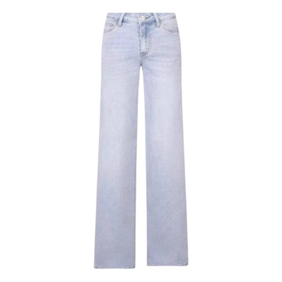 Women s Wide Leg Jeans Low Waisted Zipper Fly Straight S светло-синий