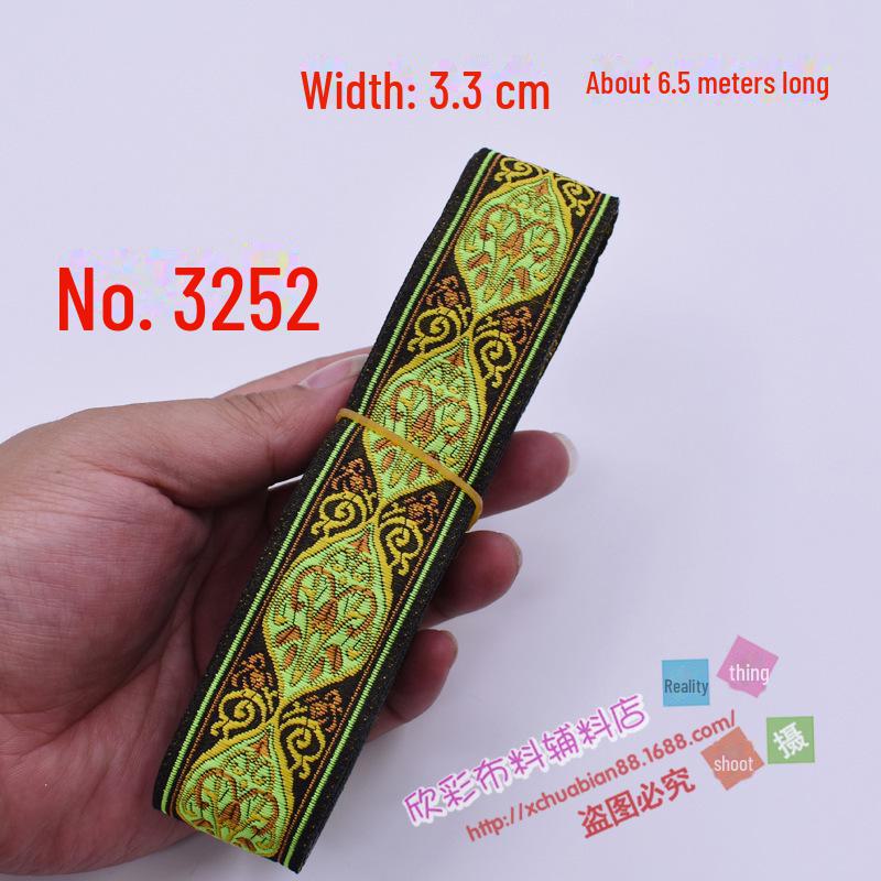 3.3cm Wide Ethnic Miao Buyi Lace Ribbon - Decorative Clothing Accessory