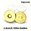 10SETS Round Magnetic Buckle, Metal Invisible Snap, Suitable for DIY Bags, Wallets, Handmade and Accessories - Seam-Free Hidden Magnetic Button