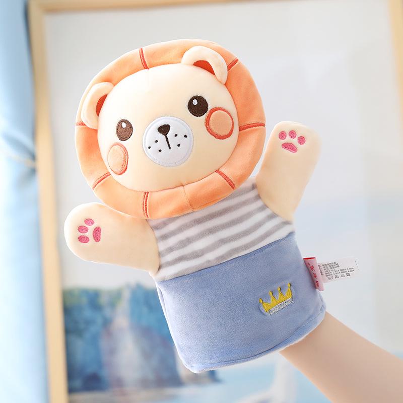 Cartoon Hand Puppet Cute Tease Baby Child Zoo Plush Animal Hand Glove Puppet Finger Sack Stuffed doll Funny Kids Birthday Gift 2