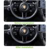 For Porsche Cayenne Panamera Macan 718 911 2006-2024 2023 2022 2021 Carbon Fiber Texture Steering Wheel Panel Frame Cover Trim