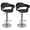 Bar Stools Set of 2 Faux Leather