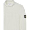 STONE ISLAND FW22 Logo Patch Solid Color Pullover Long Sleeve Wool Sweater Men Sweater White Gray 7715527C7-V0061