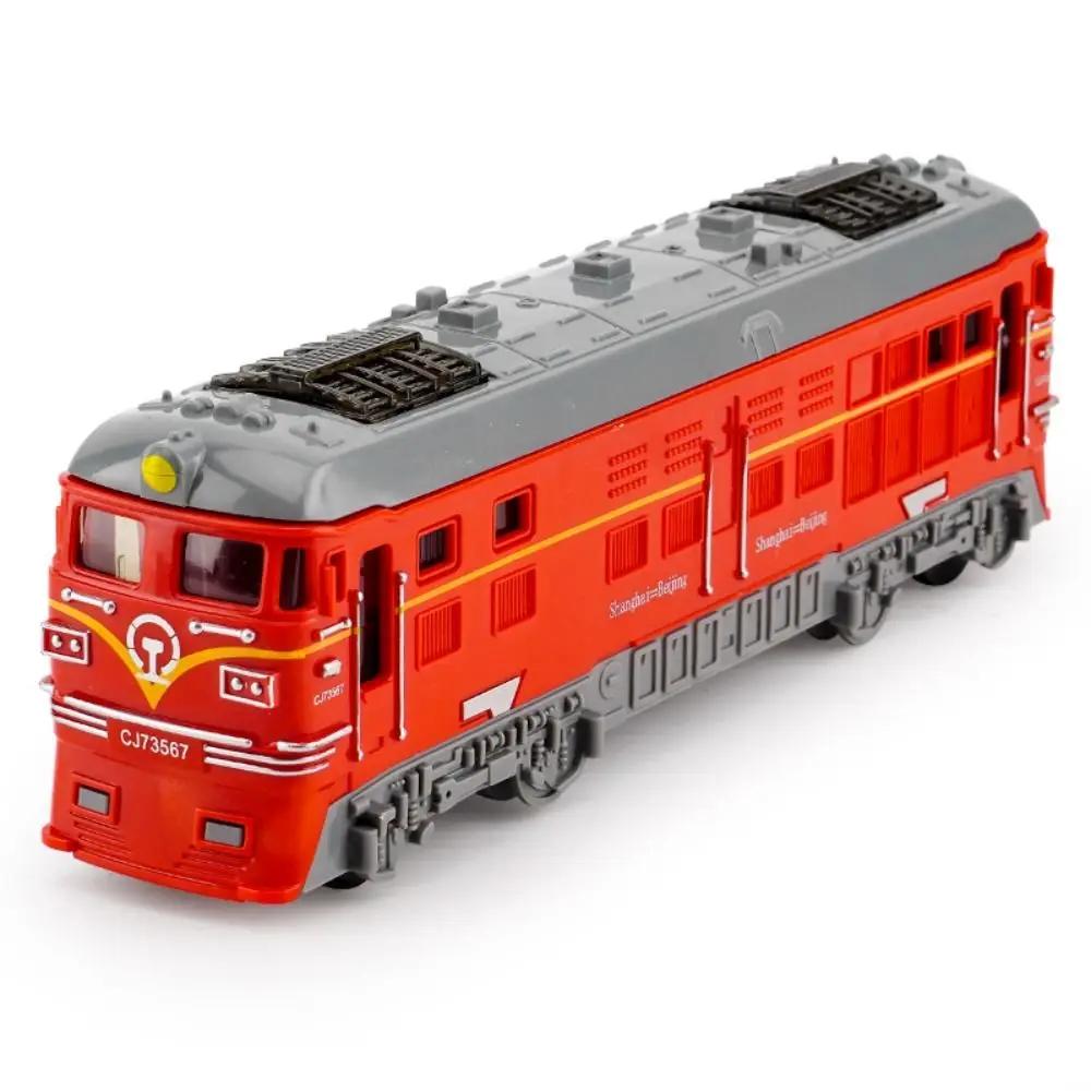 Simulation Scale Inertial Train Model Miniature Educational Rail Vehicle Toy Multi-color Plastic Train Car Toys Kids Toys