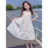 Sweet Girl's Dress with Summer Children's Princess Ocean Print Dress