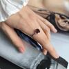 Серебряное кольцо с искусственным гранатом nano, вес изделия 2,45 гр (60002422)