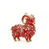 2D Flat Goat Hanging Ornament Acrylic Shining Goat Pendant Simulation Artificial Rhinestone Christmas Tree Ornament Bag Charms