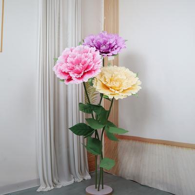 50cm Simulation Peony Flower Silk Wedding Flower New PE Artificial Peony  Window Display