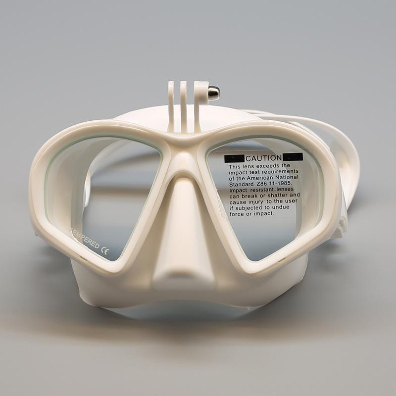 Low Volume Freediving Mask, Tempered Glass Lens Soft Silicone Waterproof Diving Gear for Snorkeling Spearfishing
