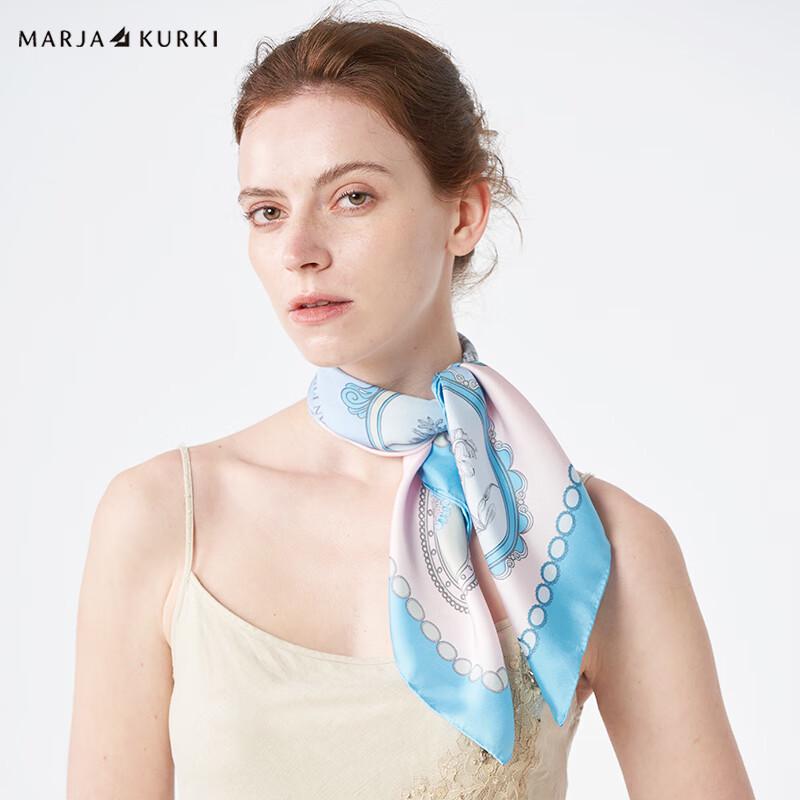 MARJA KURKI Year of the Horse Mulberry Silk Square Scarf