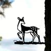 Metall Rentier Silhouette Wandkunst, Hirsch Ast Dekoration, Gartenstecker, Außen Hof Ornament, Weihnachtsgeschenk