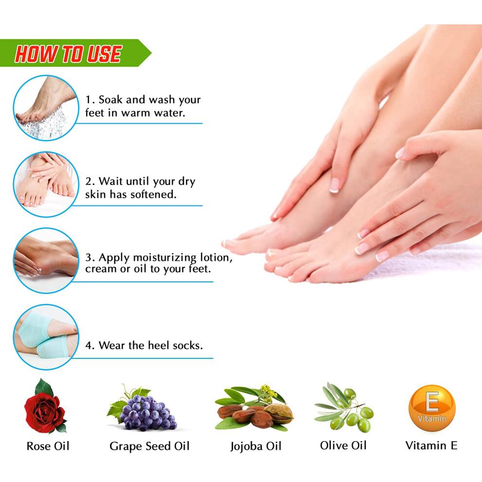 Crack Heel Repair Socks, Moisturizing Open Toe Socks For Dry Feet, Easy To Use During Rest Or Sleep, Flexible Cotton Blend Ensures Comfort And Fit,