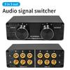 3-IN-3-OUT Passive Stereo Audio Switch Selector,Input/Output Switcher Box Aluminum Shell for Hi-Fi Home Theater AmplifierGood Product