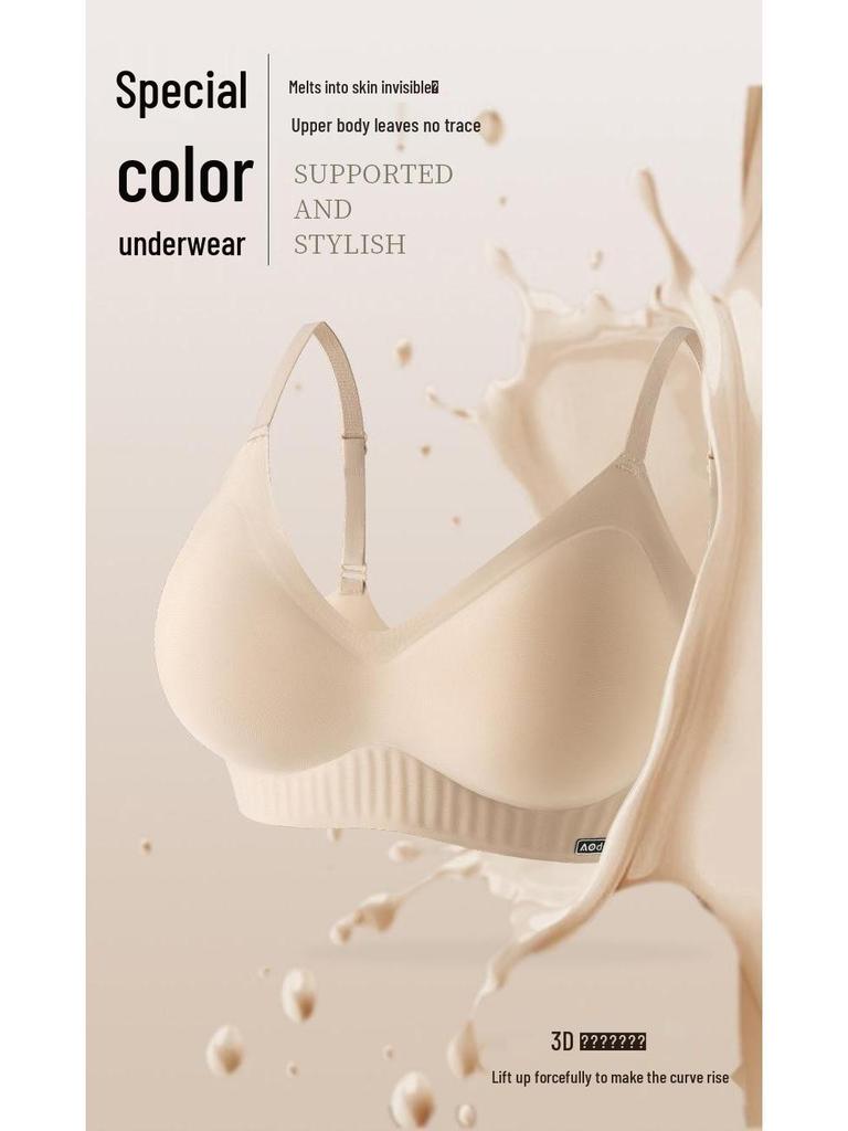 Seamless Wire-Free Uplift Bra: Soft, Supportive, Anti-Sagging Lingerie for Women.