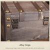 Wood Jewelry Chest With Metal Lock For Jewelry Storage And Rustics Home Decoration Accent