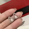 High End Jewelry Gourd Pearl Hollow Earrings Sub Gold Material Thick Gold Electroplating Daily Wear for Birthday Party