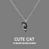 Lovely Creative Cute Cartoon Cat Pendant Necklace for Women Girl Multi Color Kitten Metal Chain Choker Couple Party Gfit Zircon