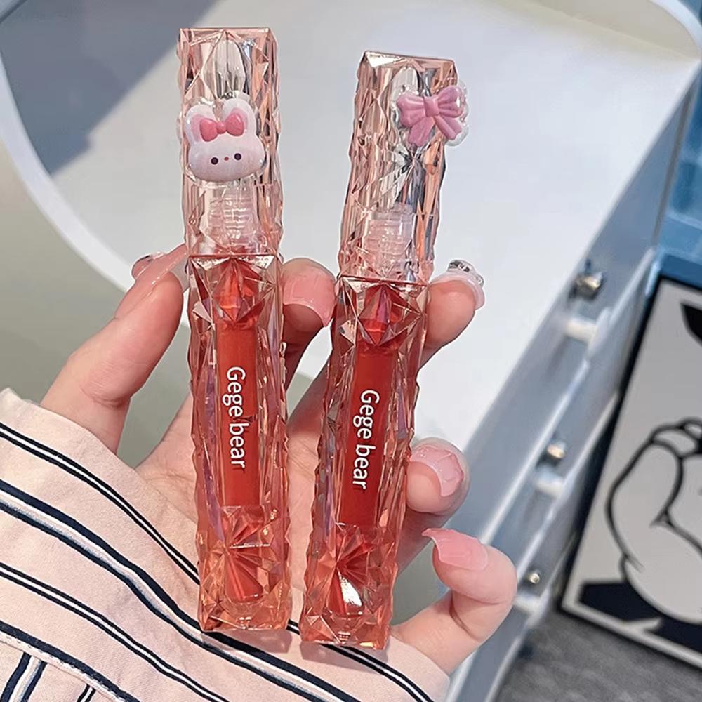 Gege Bear Kristallspiegel Wasser Lipgloss Hydratisierend und Ultra-Feuchtigkeitsspendend Hochglänzend Glänzende Lippenfarbe Voller Ihre Lippen