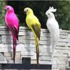 25/35cm Fuuny New Simulation Parrot Bird Garden Props Decor Mini Feather Lawn Ornaments