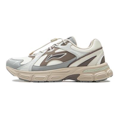 Li Ning Moda Infantil Antiderrapante Absorvente de Choque Resistente ao Desgaste Rebound Tênis Casuais de Cano Baixo Infantil Sapatos Casuais Infantil Marrom YKCU180-15