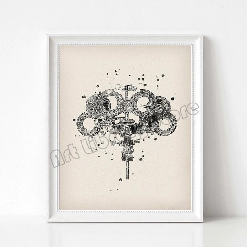 Vintage Human Eye Anatomy Medical Education Poster Canvas Painting Wall Art Pictures Ophthalmic Clinic Home Decor Gift