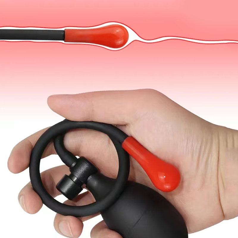 Silicone Expandable Inflatable Anal Pulg Vagina Massager Dilator Butt Pulg BDSM Sex Toy for Men