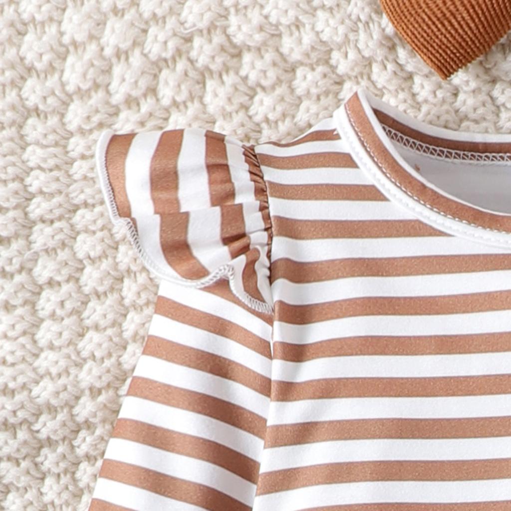 Infant Toddler Long-Sleeve Romper & Skirt Set